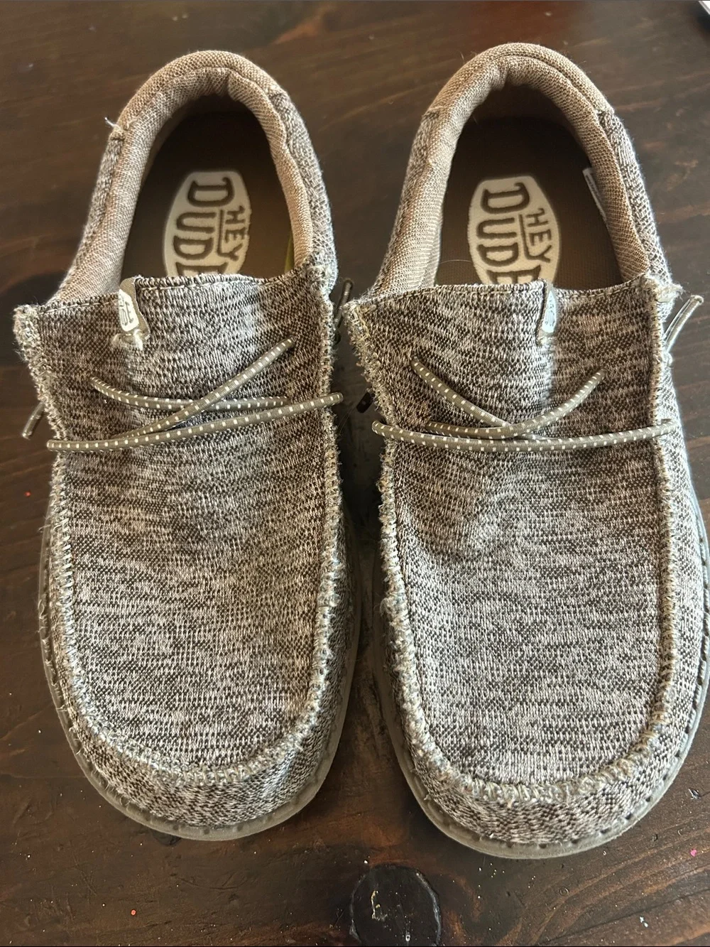 Hey Dude Men's Slip-On Loafers in Heathered Brown